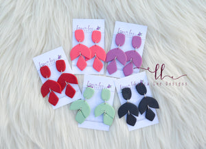 Large Statement Clay Earrings || You Choose Color || Made to Order