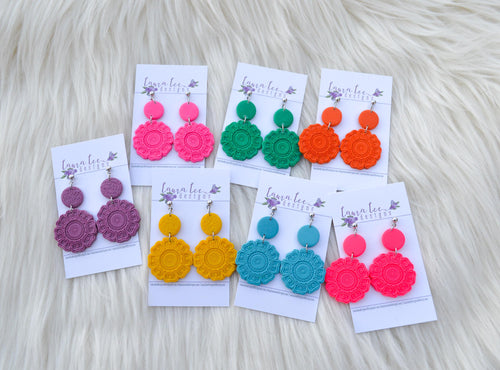 Tessa Clay Earrings || Summer Colors || You Choose Color