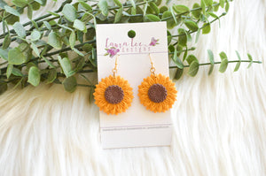 Sunflower Earrings || Made to Order