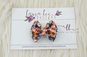 Mini Millie Bow Style || Sunflowers on Blue Floral