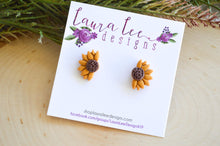 Sunflower Clay Stud Earrings || Made to Order