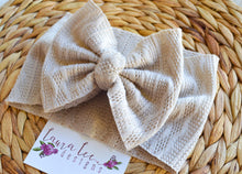 Large Julia Bow Headwrap || Cream Sweater