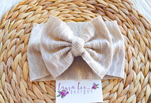 Large Julia Bow Headwrap || Cream Sweater