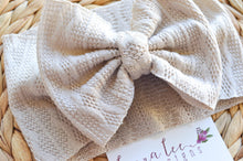 Large Julia Bow Headwrap || Cream Sweater