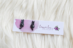 Clay Cats Stud Earrings || Tortie || Made to Order