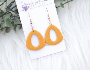 Veronica Clay Earrings || Mustard Yellow