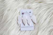 Bow Clay Earrings || White || Made to Order