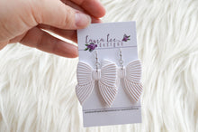 Bow Clay Earrings || White || Made to Order