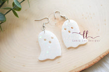 Ghost Resin Earrings || White Holographic