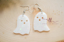 Ghost Resin Earrings || White Holographic