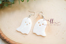 Ghost Resin Earrings || White Holographic