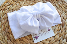 Large Messy Julia Bow Headwrap || White