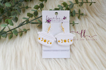 Vintage Dishes Clay Earrings || Yellow || Made to Order