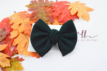 Large Julia Messy Bow Style Bow || Hunter Green