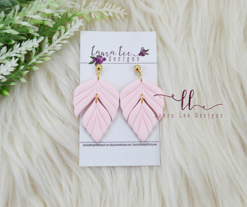 Penelope Clay Earrings || Light Pink