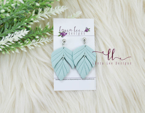 Penelope Clay Earrings || Minty Sage
