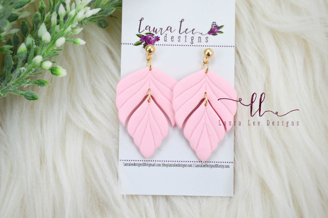 Penelope Clay Earrings || Bubblegum Pink || Made to order