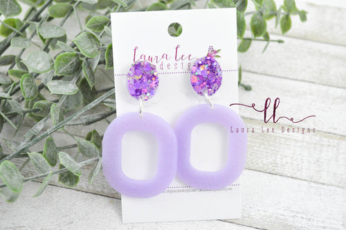 Resin Earrings || Lavender