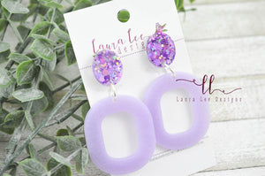 Resin Earrings || Lavender