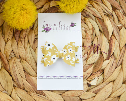 Teeny Sabrina Style Bow || Matilda Floral Vegan Leather