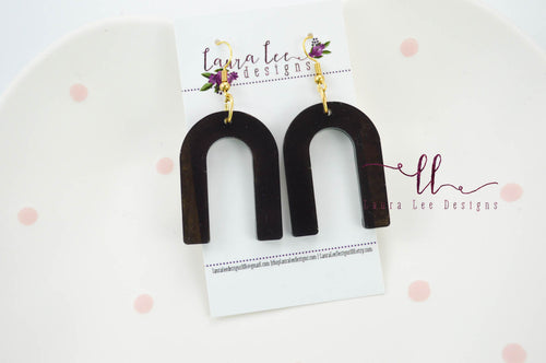 Resin Earrings || Black Arch