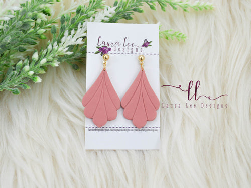 Della Clay Earrings || Dusty Rose || Made to Order