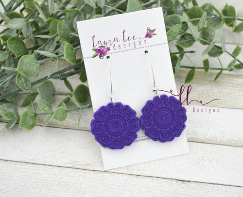 Tessa Clay Earrings || Royal Purple