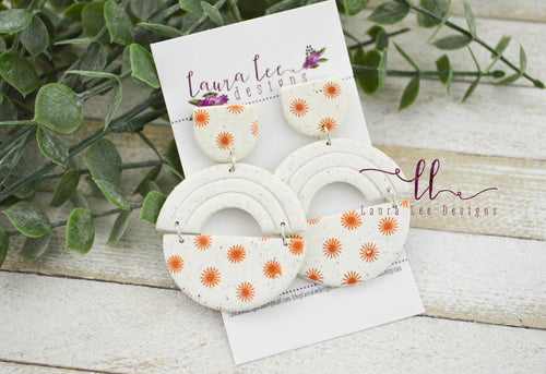 Luna Clay Earrings || Terracotta Suns