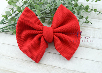 Large Julia Bow Style Bow || Red