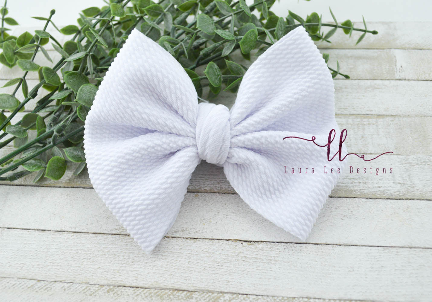 ★TEMPERATE★【新品、未使用】LAURA RIBBON Large Julia Bow Style Bow || White – Shop Laura Lee Designs