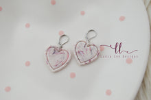 Heart Clay Earrings || Valentine's Swirl