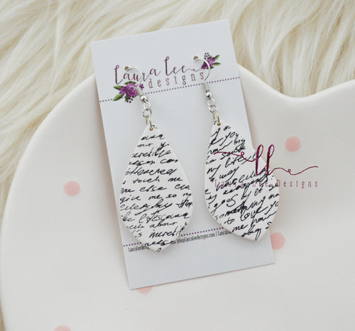 Ursa Clay Earrings || Black and Whte Love Letters