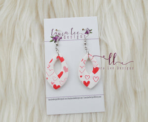 Little Ursa Cutout Clay Earrings || Hearts || Made To Order