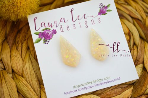 Dagger Stud Earrings || Opal