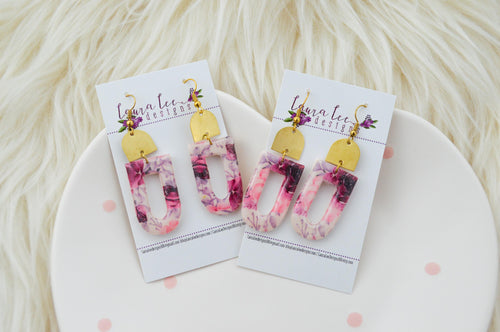 Nellie Arch Clay Earrings || Valentine's Day Floral