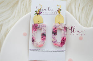 Nellie Arch Clay Earrings || Valentine's Day Floral