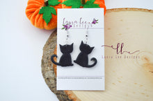 Cats Clay Earrings || Black Cats || Made to Order