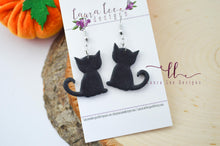 Cats Clay Earrings || Black Cats || Made to Order