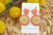 Benley Clay Earrings || Terracotta and Gold