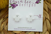 Ghost Stud Earrings || White || Made to Order