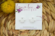 Ghost Stud Earrings || White || Made to Order