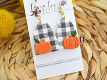 Bluebell Arch Clay Earrings || Pumpkin Plaid