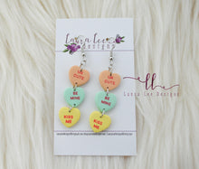 Conversation Heart Earrings || Dangles