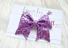 Large Missy Bow || Lavender Glitter