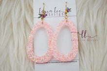 Fat Teardrop Resin Earrings || Light Pink Coral