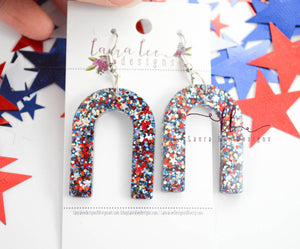 Arch Resin Earrings || Old America Glitter