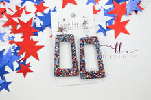Rectangle Resin Earrings || Old America Glitter