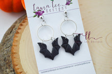 Small Bats Clay Earrings || Black || Made to Order