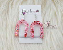 Arch Resin Earrings || Cherish Love Glitter