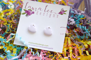 Clay Stud Earrings || Lavender Chicks || Made to Order